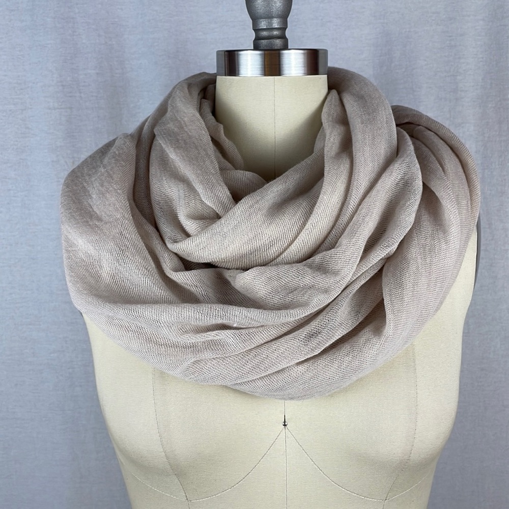 M.M. LAFLEUR Tan  Wool Infinity Scarf